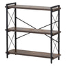 Metal Bookshelf Rustic Bookshelf 3-Tier for Living room Bedroom & Office