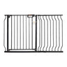 Baby Gate, 29.5"-48.4" Extra Wide, 30" High, Dog Gate for Stairs Doorways and House, Easy Step Walk Thru Auto Close Child Gate Pet Security Gate with Pressure Mount Kit and Wall Mount Kit, Black