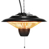Hanging Patio Heater, 1500W Outdoor/Indoor Electric Space Infrared Heater, IP34 Protection Ceiling Heater with 23.6 inch Pull Cord & 20 inch Adjustable Chain, for Porch,Patio,Dining Room,Studio