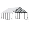 Heavy Duty Metal Carport 20 x 24 ft Outdoor Car Shelter Garage for Boats Trucks