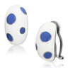 TK900 - High polished (no plating) Stainless Steel Earrings with Epoxy in Multi Color