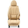 Seat Covers, Universal Car Seat Covers Front Seats, 6pcs Faux Leather Seat Cover, Full Enclosed Design, Detachable Headrest and Airbag Compatible, for Most Cars SUVs and Trucks Beige