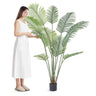 Artificial Palm Tree, 6 FT Tall Faux Plant, Secure PE Material & Anti-Tip Tilt Protection Low-Maintenance Plant, Lifelike Green Fake Tree for Home Office Warehouse Decor Indoor Outdoor