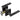 Passage Door Handle, 1 Pack Matte Black Door Lever, Left or Right Handing Reversible Lever Non-Locking, 45° Rotation to Open, Square Interior Door Handles for Hallways, Closets, Meeting Spaces