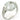 LOA665 - Rhodium Brass Ring with AAA Grade CZ in Clear