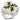 LOA940 - Rhodium Brass Ring with Top Grade Crystal in Multi Color