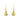 LOAS1335 - Gold 925 Sterling Silver Earrings with No Stone