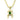 LOA1358 - Gold Brass Chain Pendant with AAA Grade CZ in Emerald