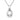 LOA1360 - Rhodium Brass Chain Pendant with AAA Grade CZ in Clear