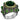 LOA881 - Reverse Two-Tone Brass Ring with Synthetic Synthetic Glass in Emerald