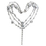 LOA554 - Rhodium 925 Sterling Silver Necklace with AAA Grade CZ in Clear