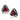 TK2272 - IP Black(Ion Plating) Stainless Steel Earrings with AAA Grade CZ in Ruby