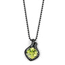 TK2629 - IP Black(Ion Plating) Stainless Steel Chain Pendant with AAA Grade CZ in Apple Green color