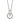 TK2524 - IP Black(Ion Plating) Stainless Steel Chain Pendant with Leather in White