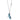 TK2704 - IP Light Black (IP Gun) Stainless Steel Chain Pendant with Top Grade Crystal in Aquamarine