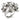 9W052 - Rhodium Brass Ring with AAA Grade CZ in Clear