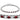 46902 - Rhodium Brass Bracelet with Synthetic Garnet in Ruby