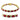 415505 - Gold Brass Bracelet with Synthetic Garnet in Ruby