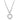 DA091 - High polished (no plating) Stainless Steel Chain Pendant with AAA Grade CZ in Clear