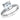 DA065 - High polished (no plating) Stainless Steel Ring with Cubic in Clear