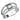DA257 - High polished (no plating) Stainless Steel Ring with AAA Grade CZ in Clear