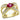 GL298 - IP Gold(Ion Plating) Brass Ring with AAA Grade CZ in Ruby