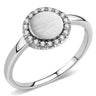 DA340 - No Plating Stainless Steel Ring with AAA Grade CZ in Clear