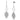 DA193 - High polished (no plating) Stainless Steel Earrings with AAA Grade CZ in Clear