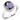 DA385 - High polished (no plating) Stainless Steel Ring with AAA Grade CZ in Amethyst