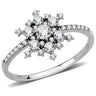DA317 - No Plating Stainless Steel Ring with AAA Grade CZ in Clear