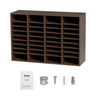 Literature Organizers, 36 Compartments Office Mailbox with Adjustable Shelves, Wood Literature Sorter 39.3x12x26.8 inches for Office, Home, Classroom, Mailrooms Organization, EPA Certified Brown