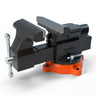 6" Bench Vise w/ Anvil 360°Swivel Locking Base Heavy Duty Ductile Iron