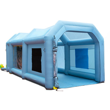 Inflatable Paint Booth, 20x10x8ft Inflatable Spray Booth, High Powerful 480W+750W Blowers Spray Booth Tent, Car Paint Tent Air Filter System for Car Parking Tent Workstation Motorcycle Garage