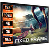 Projector Screen Fixed Frame 155inch Projector Screen 16:9 4K HD Movie Screen Wall Mounted for Movie Theater Home