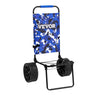 Beach Dolly with Big Wheels for Sand, 15.4" x 15.7" Cargo Deck, w/ 10" PE Solid Wheels, 69LBS Loading Capacity Folding Sand Cart, Heavy Duty Cart for Picnic, Camping, Fishing, Beach, Gardening