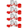 Hydraulic Quick Connect 1/2 Body with 1/2" NPT Thread Hydraulic Coupler 4 Pairs Hydraulic Coupling Quick Connect 45.5 L/min Hydraulic Quick Coupler (ISO 16028)
