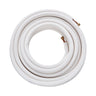 50FT Mini Split Line Set, 3/8" & 5/8" O.D Copper Pipes Tubing and Triple-Layer Insulation, for Mini Split Air Conditioning Refrigerant or Heating Pump Equipment & HVAC with Wrapping Strips.