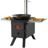 Wood Stove, 86 inch, Alloy Steel Camping Tent Stove, Portable Wood Burning Stove with Chimney Pipes & Gloves, 1400in³Firebox Hot Tent Stove for Outdoor Cooking and Heating with 8 Pipes