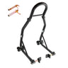 Motorcycle Rear Wheel Stand, with U + L Fork Swingarm Spool, 850 lbs Capacity Heavy Duty Rear Wheel Stand Motorcycle Lift Jack Stand, for Suzuki Yamaha Honda Kawasaki, Black