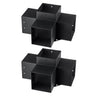 Pergola Bracket Kit 6''x6'', 2pcs 4-Way Heavy Duty Corner Bracket Woodworks DIY Post Base Kit, Easy Installation Wooden Beams for Gazebos, Patio Pergolas, Log Cabin Outdoor Pergola Hardware