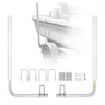 Marine Trailer Guide Set, 60'' Flexibly Adjustable, Dual Rust-Resistant Steel Supports with PVC Covering, Ideal for Ski, Fishing, and Sailboat Transport, 2-Piece Kit 2024