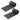 2PCS Traction Boards with TPR for Mud Snow Sand Storage Bags Short Black