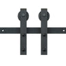 8FT Sliding Barn Door Hardware Kit, 330LBS Loading Heavy Duty Barn Door Track Kit for Single Door, Fit 3.7-4.3FT Wide and 1.3"-1.8" Thick Door Panel, with Smooth & Silent Pulley (J Shape)
