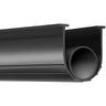 Garage Door Seals Bottom Rubber, U Shape +O Ring Garage Door Weather Stripping, Universal Weatherproof Threshold Buffering Sealing Rubber , 5/16 inch T-ends and 3 3/4 inch Width (16 Ft, Black)