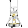 Commercial Vegetable Fruit Chopper, Stainless Steel French Fry Cutter with 4 Blades 1/4" 3/8" 1/2", 6-wedge Slicer, Chopper Dicer with Tray, Heavy Duty Cutter for Potato Tomato Onion Mushroom