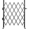 Single Folding Security Gate, 48" H x 37" W Folding Door Gate, Steel Accordion Security Gate, Flexible Expanding Security Gate, 360° Rolling Barricade Gate, Scissor Gate or Door with Padlock