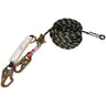 Vertical Lifeline Assembly, 0.55'' x 25' Fall Protection Rope with 30 KN Breaking Tension, Polyester Roofing Rope with Steel Snap Hooks, Rope Grab, and Shock Absorber, ANSI Compliant