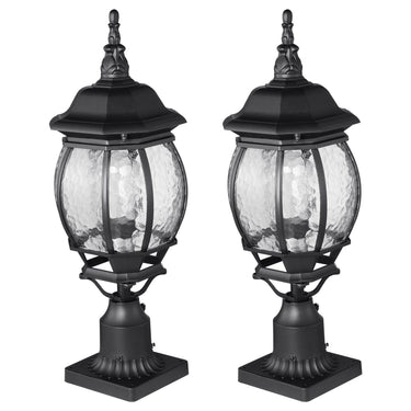 2 PCs Dusk to Dawn Outdoor Lamp Post Light Fixture 20.87in Pole Pier Mount
