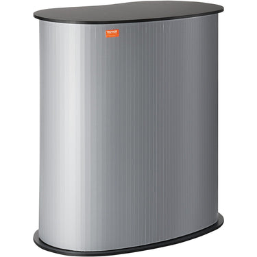 Portable Tradeshow Podium Table, 35.43" x 19.29" x 37.01", Display Exhibition Counter Stand Booth Fair with Wall, Foldable Promotion Retail Bar Table Pop Up Podium Counter with Carrying Bag