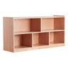 Cubby Toy Organizer Storage Cabinet, 5-Compartment Cubby Storage Shelf, 48''W Kids Toy Storage Cabinet 2-Shelf, Classroom Cubbies, Classroom Furniture for Home, Daycare and Preschool, Natural